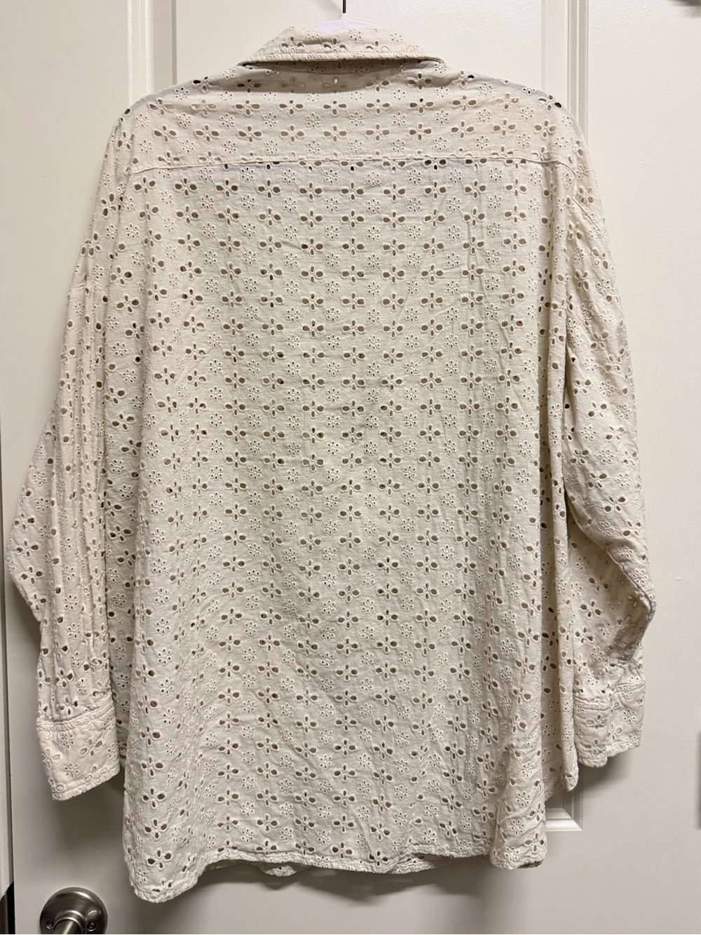 Maurices Cream Eyelet Button-Down Shirt - Picture 4 of 4